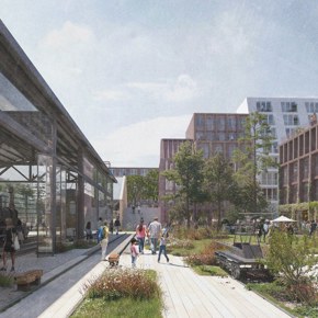 Sfeerimpressie Van Woningen En Voorzieningen In Stationsgebied Noord